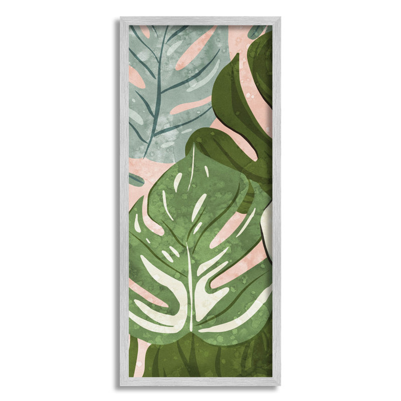 Art de giclée à motif de feuilles variées Monstera par Ziwei Li, H 24 po x l 10 po x P 1,5 po, Estampe numérique Farmhouse