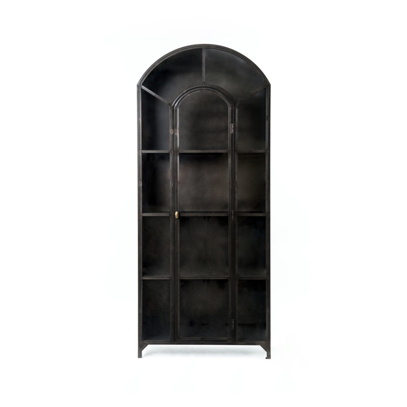 Bayline Dining Cabinet, Black/Clear