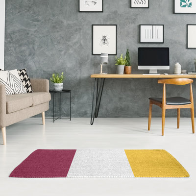 Tapis de zone rouge/jaune