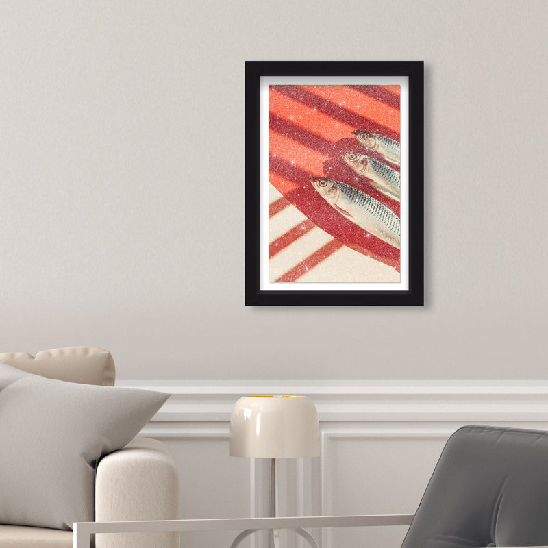 Coast Catch Print by Oliver Gal, 16.5"H x 11.5"W, Black Shadowbox