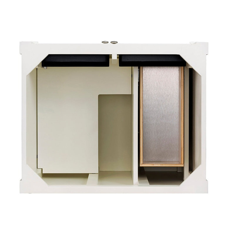 Brittany 30'' W Single Vanity, Bright White, Ethereal Noctis, 8" Widespread