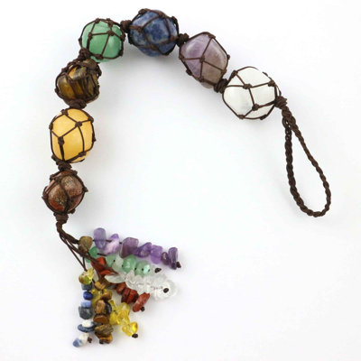 11" 7 Chakra Healing Crystal Tassel Ornament