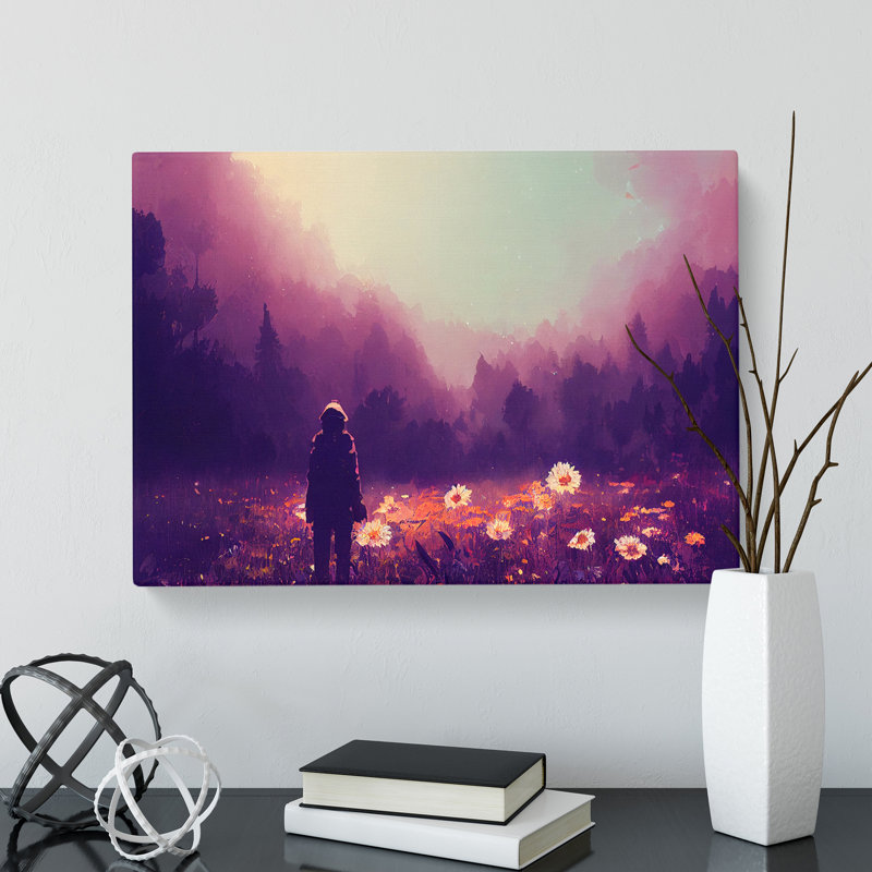 Field Of Flowers - Wrapped Canvas Print, 50cm H x 76cm W x 3cm D