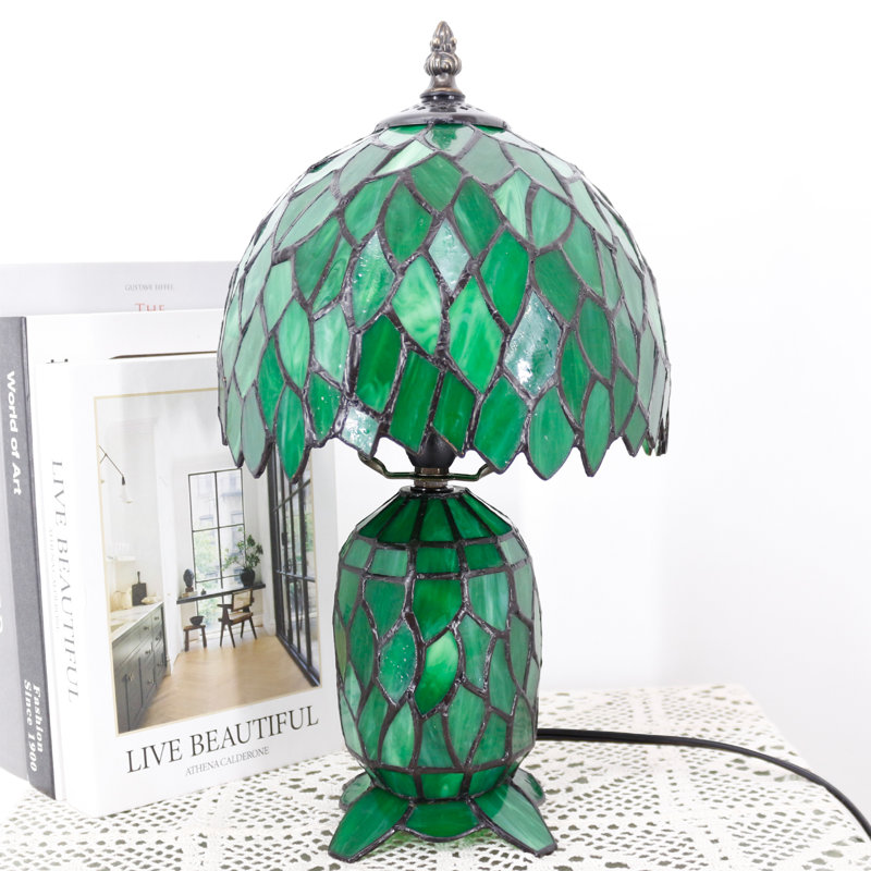 Petite lampe de table Tiffany Wisteria, Vert