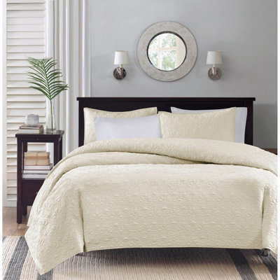 Reversible Quilt Set Cream King/Cal King