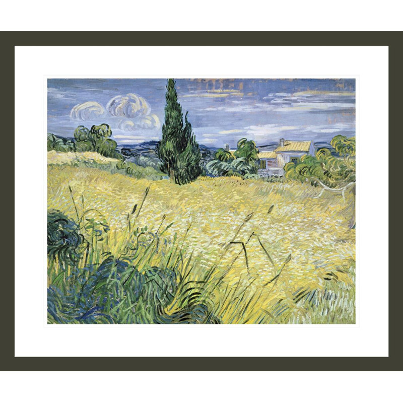 «Landscape with Corn» par Vincent van Gogh, impression giclée sur cadre, H 23,5 po x l 27,85 po