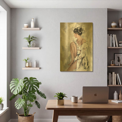 'Nadia' By Alexander Gunin Gold Metal Wall Art, 24" x 36"