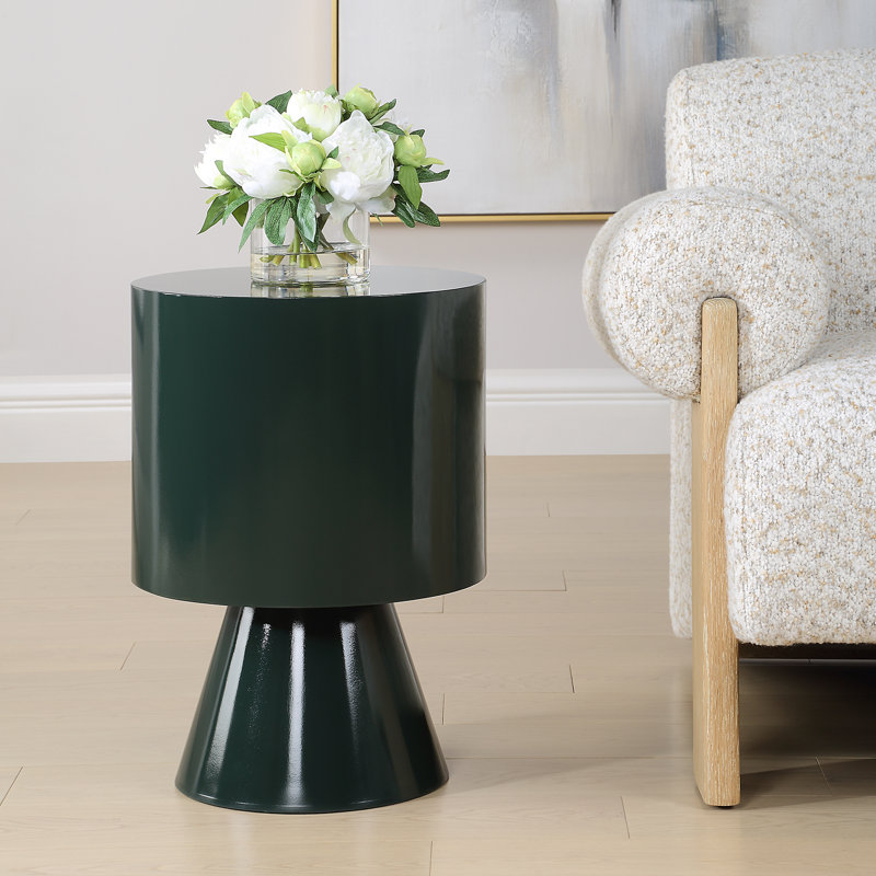 Arista Dark Green Accent Table