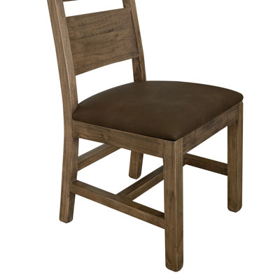 Ensemble de 2 chaises de salle à manger Tacey, polyester brun, structure en bois brun arachide