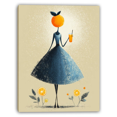 Citrus Lady, art mural sur toile tendue