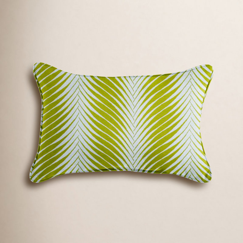 New Sunbrella 2023 Sunbrella® Outdoor Reversible Throw Pillow, 12" x 24", Green Bone
