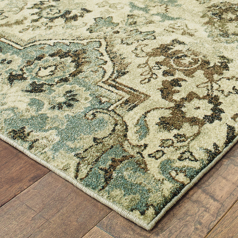 Tapis ivoire / gris Salgado, Rectangle 9 pi 10 po x 12 pi 10 po