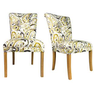 14'' H Tufted Cotton Upholstered Side Chair (Set of 2)