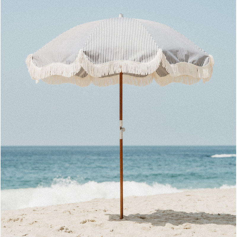 PREMIUM BEACH UMBRELLA - LAURENS NAVY STRIPE, Lauren's Navy Stripe