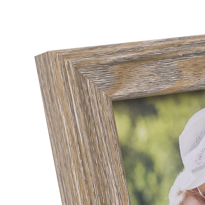 Ruthilde Light Gray Wood Picture Frame - Set of 4 with Mat