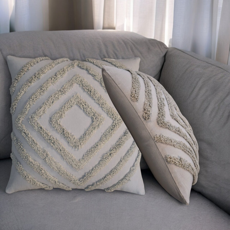 Grey Square Throw Cushion