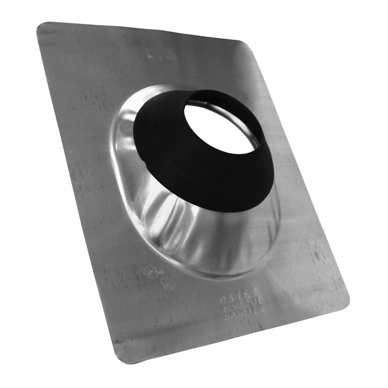 12" x 15" No-Calk Galvanized Steel Vent Pipe Roof Flashing with 4" Diameter