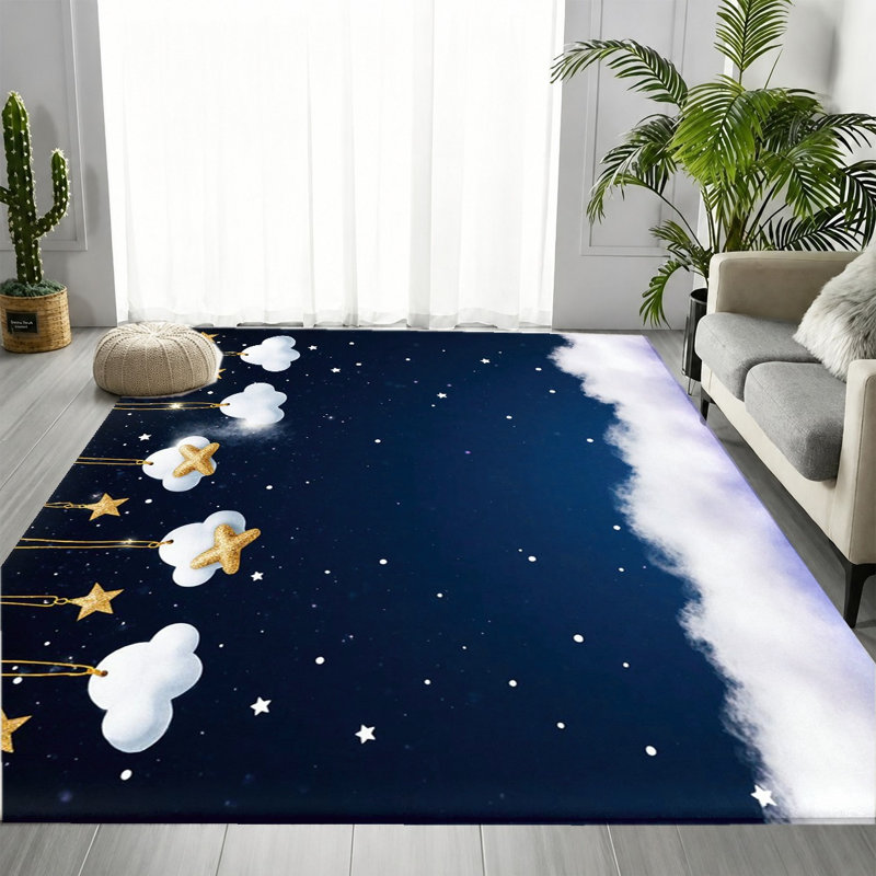 Tapis nuage Dream Star Night Sky, Rectangle 5 pi 3 po x 3 pi 3 po (160 x 100 cm)