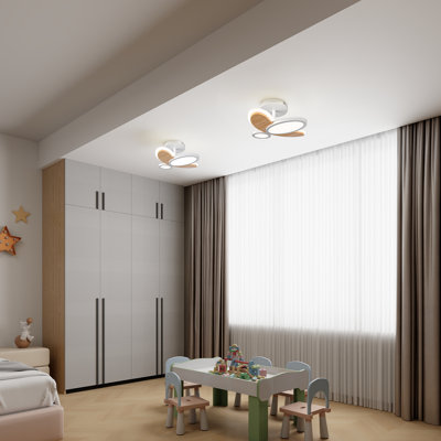 Hetvik 16.9" LED Flush Mount Ceiling Light Kit Included for Kids Room