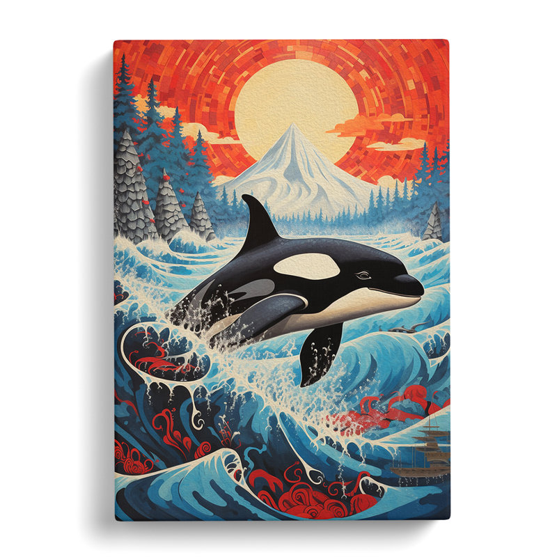 Orca Whale Symbolism - Print, 76cm H x 50cm W x 3cm D
