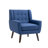 Jaqueze Upholstered Blue Linen Blend Tufted Wide Back Armchair with Solid Wood Legs-1410205032