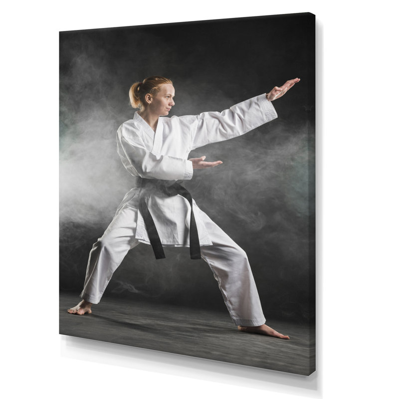 Martial Arts Combat Warrior VI sur toile, Toile tendue, H 32 po x l 24 po x P 1 po