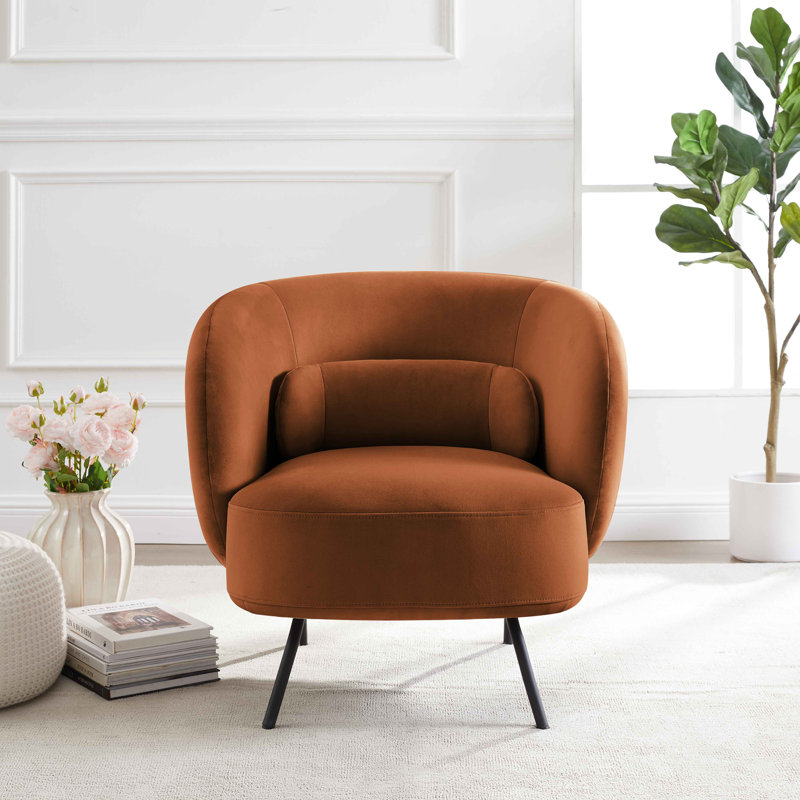 Jura 78Cm Wide Lounge Chair, Curry Velvet