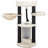 TRIXIE Bovina 55.5" Cat Tower, Sisal Scratching Posts, Cat Tree with Plush-Covered Hammock, Platforms, Cushions, Black