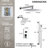 Wall Mount High-Pressure Rainfall Shower Faucet, Dual Showerheads System with Handheld Shower-109360226