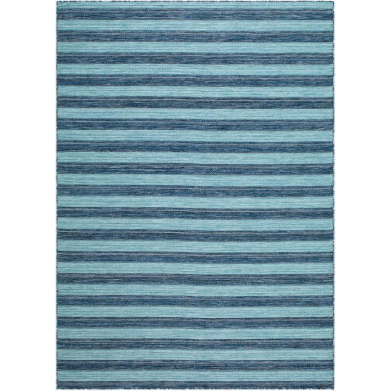 Tascha Machine Woven Rug, Blue/Navy/Teal, Rectangle 5'3" x 7'