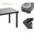 4 Pcs All-Weather Patio Furniture, Modern PVC-Coated Polyester Bistro Sets Poolside Lawn Balcony Chairs With Loveseat And Glass Coffee Table-628767600
