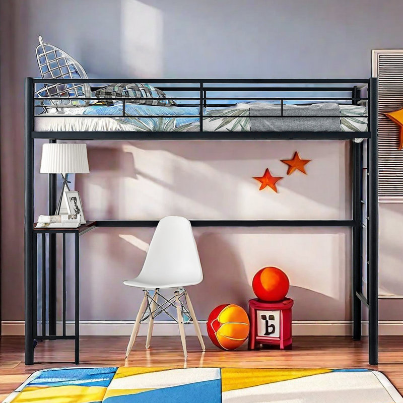Deva Kids Twin Loft Bed, Black