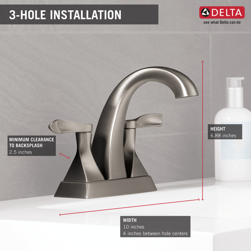Two Handle Centerset Bathroom Sink Faucet