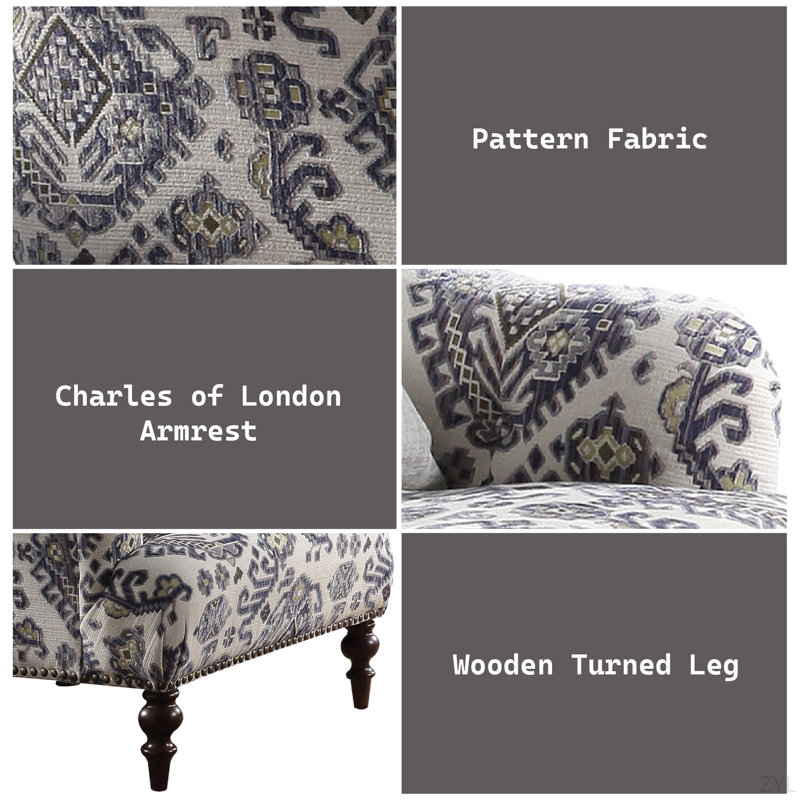 Pattern Fabric Chair W/Pillow