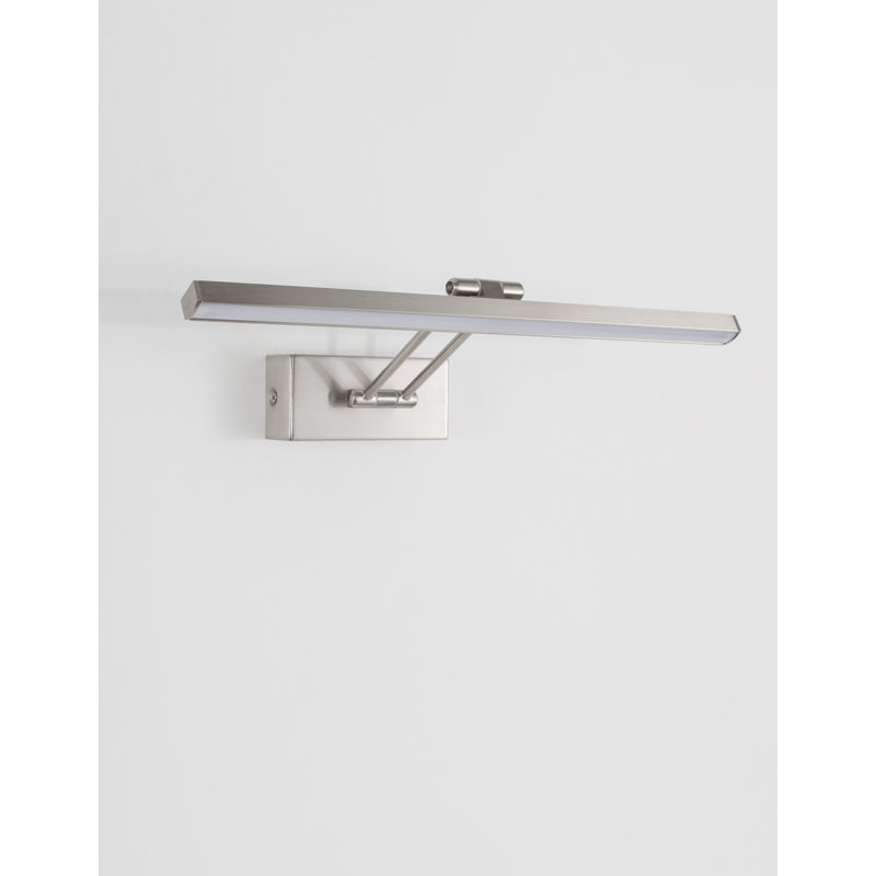 1 -Light Hardwired LED Wall Mounted Picture Light, Nickel Matt
