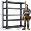 Étagère robuste en métal à 5 niveaux, capacité de 2000 lb, réglable et durable pour les solutions de rangement de garage et industrielles-1251730829