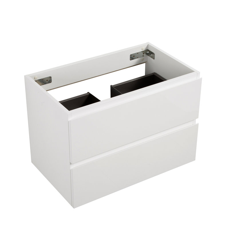 Armoire murale SANS lavabo avec deux tiroirs, Blanc