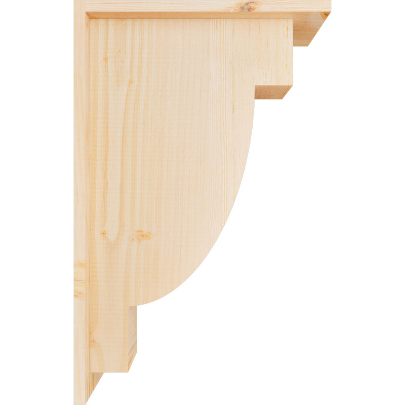 Corbeau alpin avec contre-plaque, H 22 po x l 5,5 po x P 14 po, Sapin de Douglas, Lisse