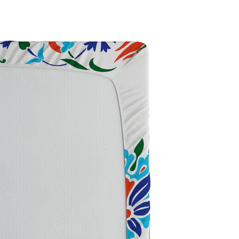 Microfiber Floral Fitted Sheet, Full Fitted Sheet