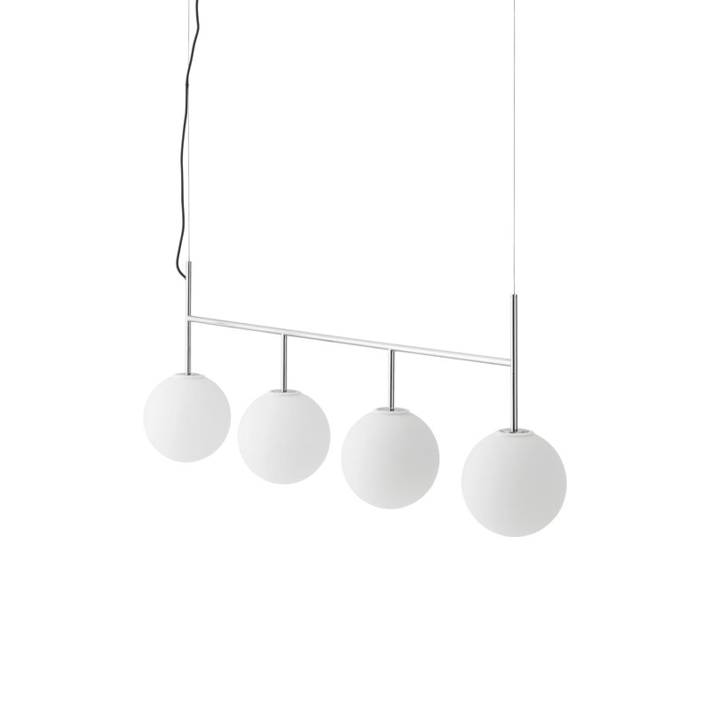 TR Bulb Series 4 - Light Pendant, Matte Opal, Polished Steel