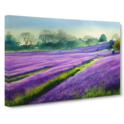 Bluebell Field Watercolour Vol.1 - Wrapped Canvas