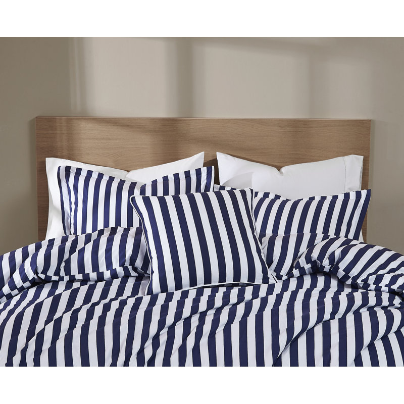 Brooklyn Loom Levi Stripe Decorative Pillow, White/Navy