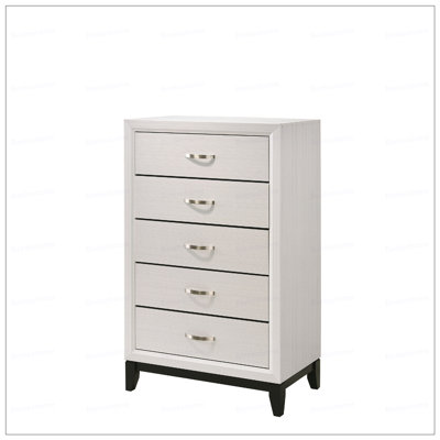 Contemporary 5-Drawer Tall Chest   Wooden Bedroom Furniture