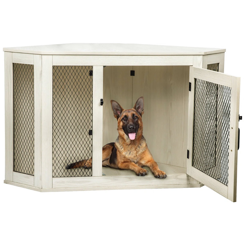 Caisse pour chien Bromborough, Blanc, H 29,1 po x l 52 po x P 27,6 po
