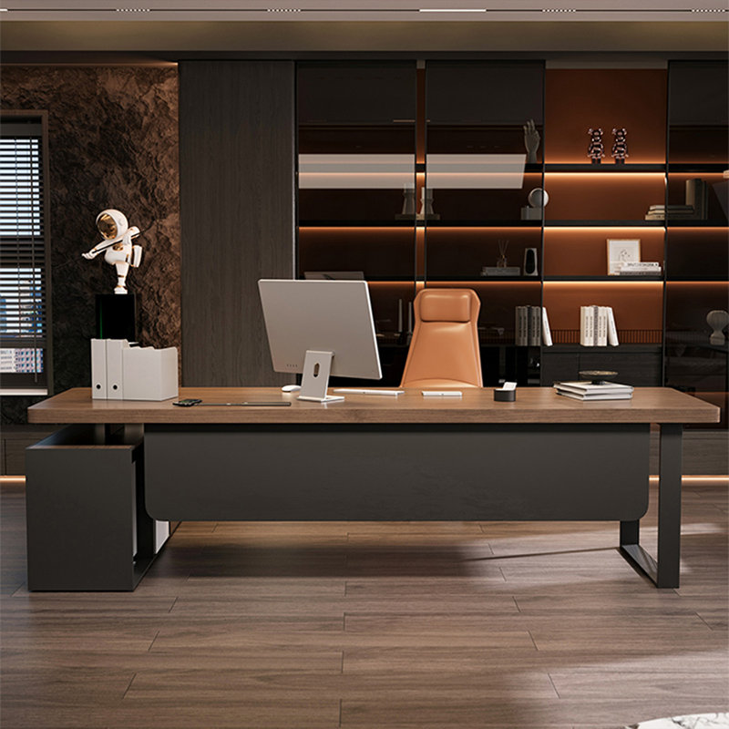 Bureau en bois massif en forme de L noir avec tiroirs, 29.53" H x 70.87" W x 31.5" D, Retour à gauche