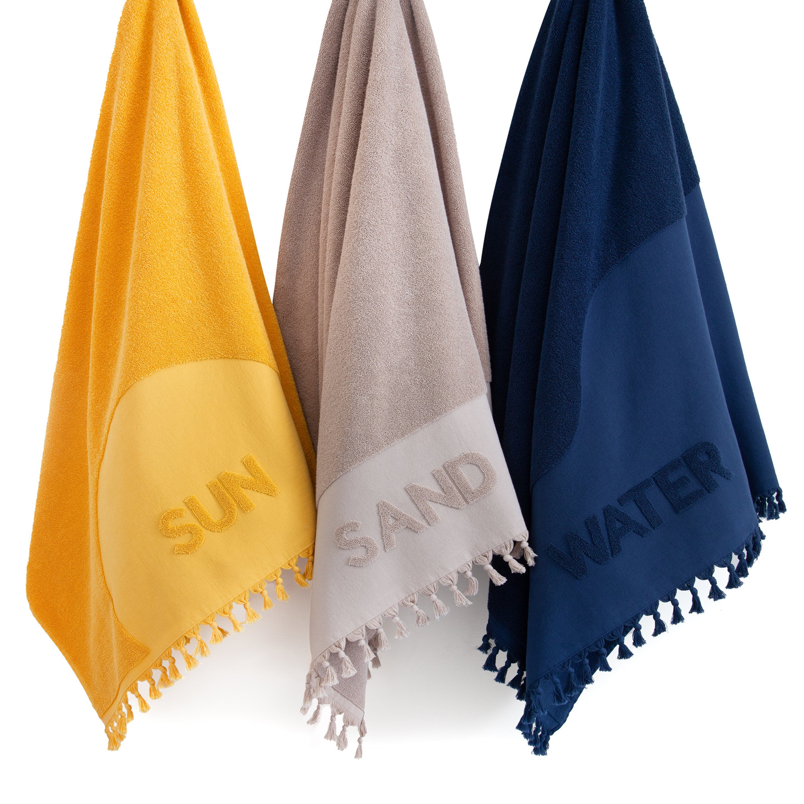 Cotton Terrycloth Beach Towel, Water