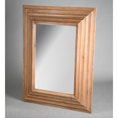 Step Down Rectangular Mirror Natural