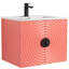 Meuble-lavabo moderne avec portes circulaires cannelées de 24 po de largeur Pell Pixell-460168133