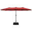 Parasol de marché rectangulaire 15 pi x 9 pi avec manivelle et base Gerardi-1466642117