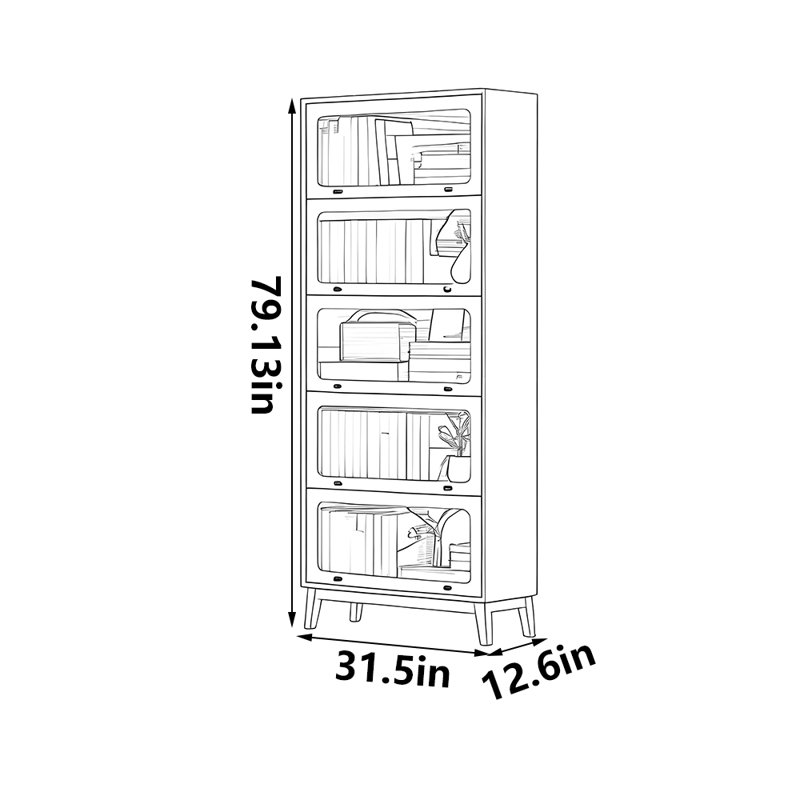 McCollum, (5 tablettes) H 79,13 po x l 31,5 po x P 12,6 po
